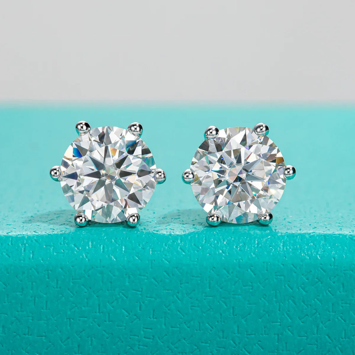 4/2/1ct Total Moissanite Stud Earrings 925 Sterling Silver Certificate Moissanite Earrings Jewelry Making Supplies