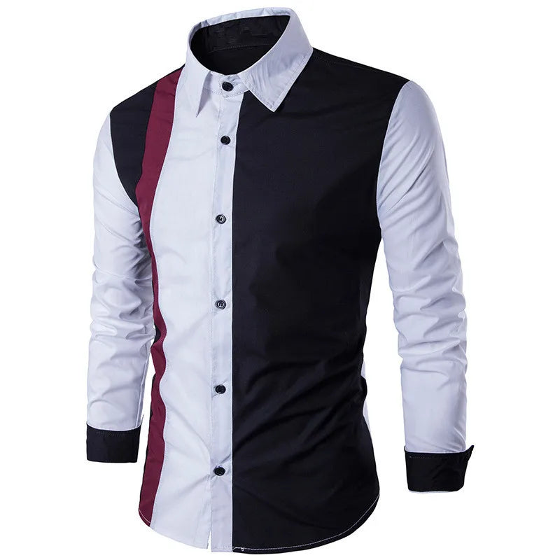 2025 new men's simple fashion long sleeve button down shirt casual lapel 3d design spring/autumn streetwear outdoor tops