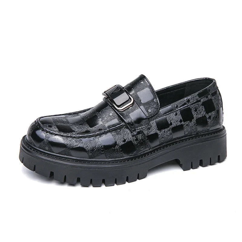 New Platform Men's Casual Shoes Comfortable Fashion Luxury Loafers Men's Leather Shoes Heightening Loafers Beans Driving Shoes