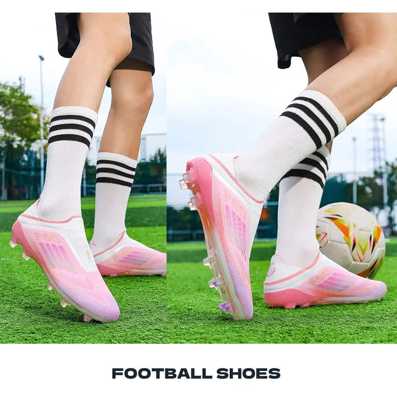 New Men's Soccer Shoes Sport Ultralight Football Boots Turf Comfortable Fg Grass Cleats Futsal Non Slip Outdoor Adult Non-Slip