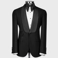 Men Suit 2 Pieces Black With Lapel Single Button Solid For Wedding Banquet Party Prom Business Work Daily Set Jacket And Pants