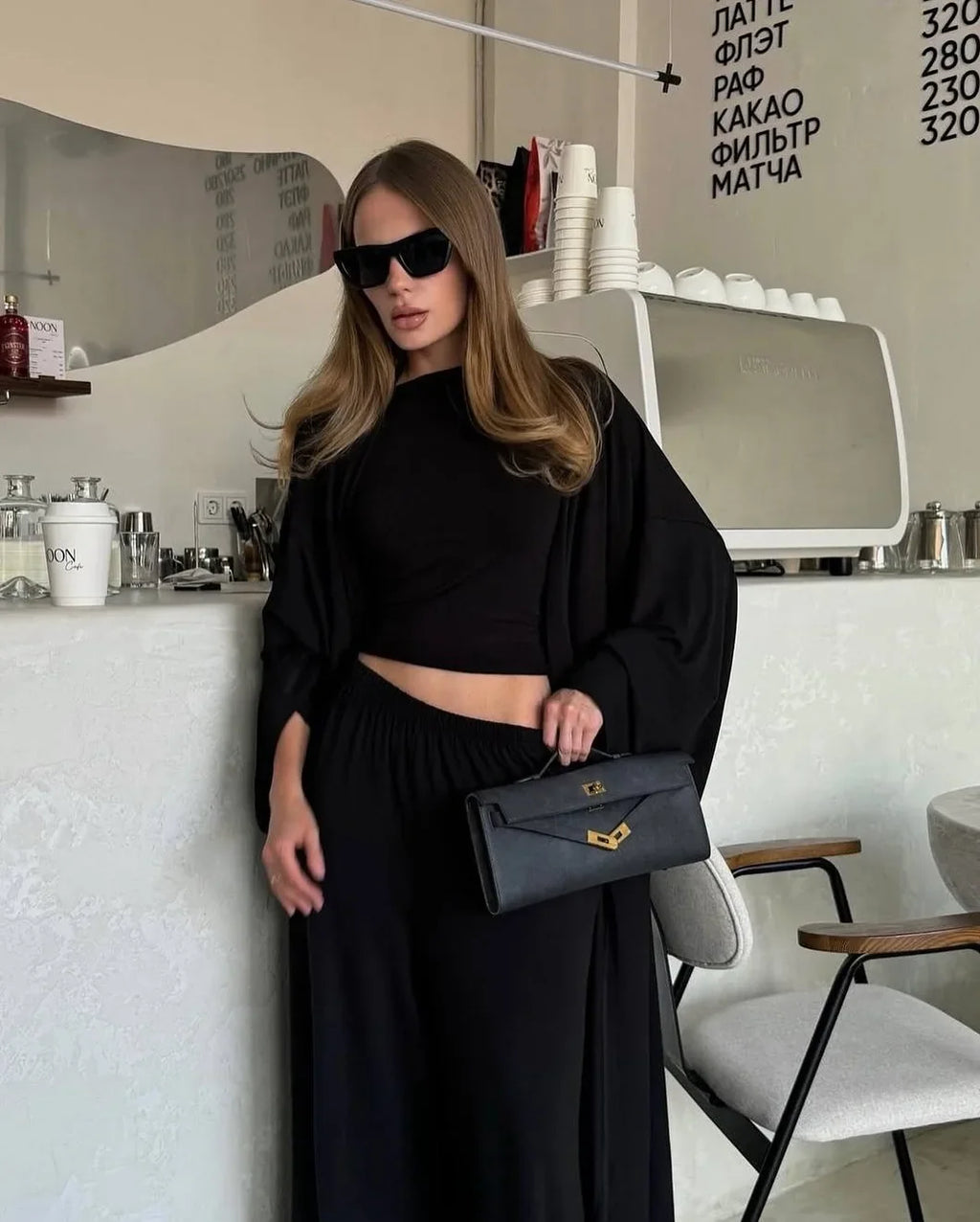Elegant Solid Pants Set For Women