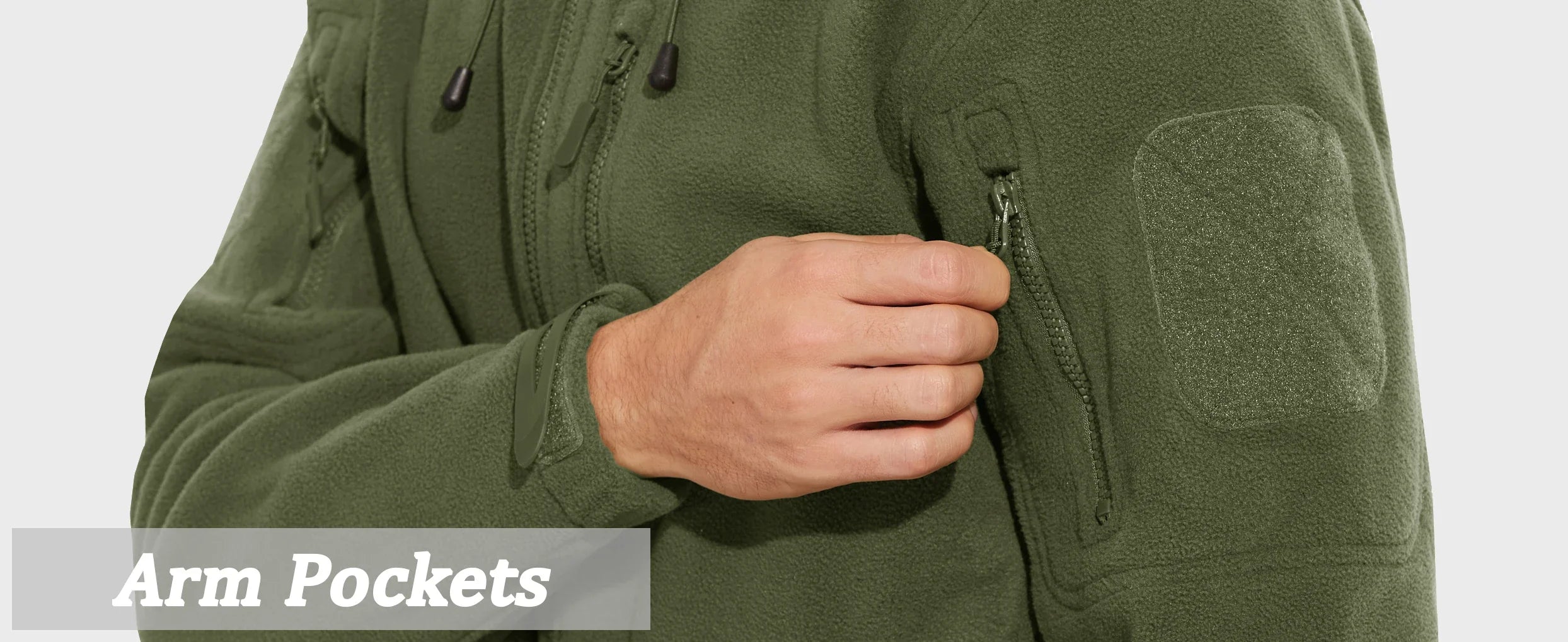 Fall Winter Men's Hooded Fleece Jacket Full Zip Up Soft Warmth Windproof Coat Outdoors Working Hiking Fishing Outerwear