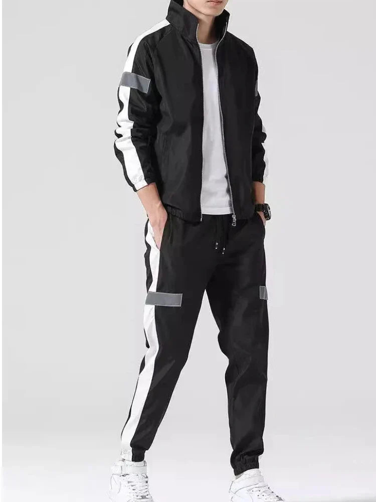 Sports Suit Men's Spring and Autumn Casual Running Sportswear Cardigan Casual Sweater Three-piece Suit