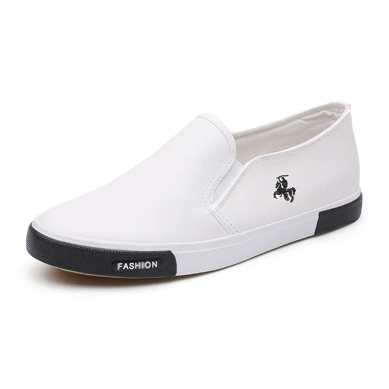 Men Leather Shoes Flat Heel Low Top Slip-on Breathable Fashion Business Trendy All-match Comfortable Spring and Autumn Main Push