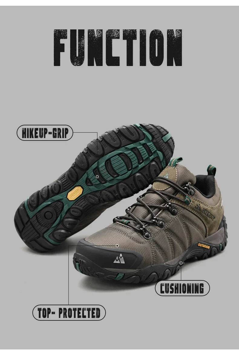 Non-slip Men Hiking Shoes Breathable Outdoor Wear Resistant Splashproof Climbing Men Sneaker Tourism Mountain Shoes
