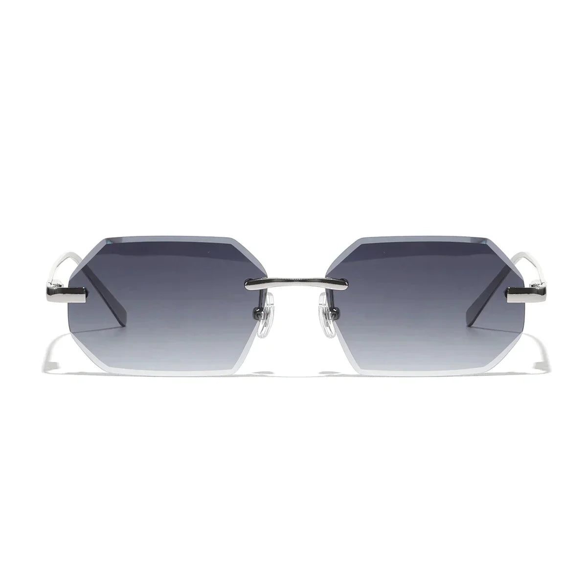 Sunglasses Men Brand Designer Fashion Rimless Sun Glasses Shades Diamond Cut Lens Ladies Frameless Metal Eye glasses