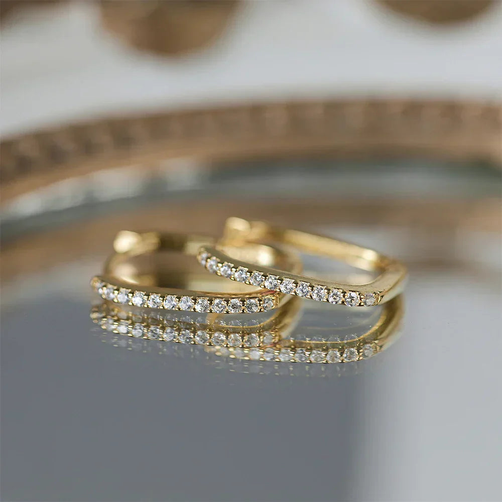 925 Sterling Silver Ear Buckle Snake Twisted Round Circle Microinlaid Zirconia Hoop Earrings For Women Pendientes Aro Rojos