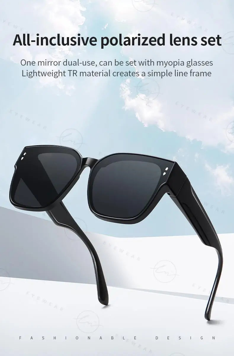 Oversized Frame Cover Optical Glasses Trend Fit Over Sunglasses For Men Women Polarized TR-90 Anti-Glare UV400 Eyewear