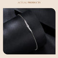 Sparkling Moissanite Bracelet Adjustable Strand Bracelet for Women Engagement Birthday Gift Fine Jewelry MSB023