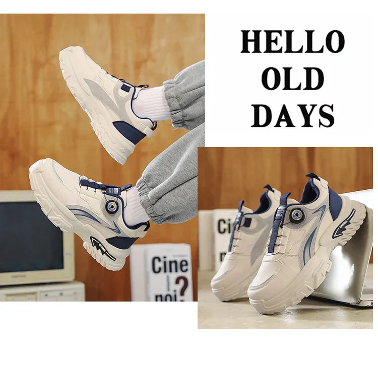 Autumn New Men's Versatile High-Top Trendy Thick-Soled Running Shoes Casual Fashion Sneakers Suitable for Outdoor Sports