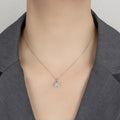 1CT Heart Cut Moissanite Necklace for Women S925 Pure Silver Sparkling Diamond Pendant Fashion Jewelry Party Gift