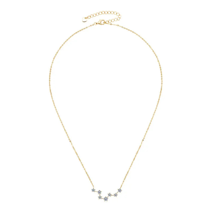 D Color VVS1 Certified Moissanite Big Dipper Pendant Necklaces S925 Sterling Silver Women's Jewelry Chains for Wedding