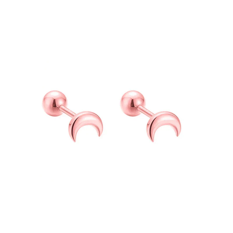 925 Sterling Silver Fashion Simple Golden Flower Beads Small Stud Earrings for Women Teen Piercing Jewelry Accessories