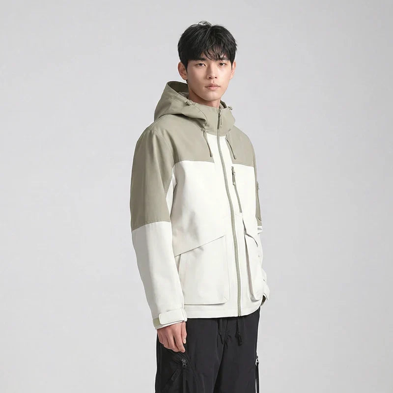 Men Jacket Outdoor Mountain Style Hooded Loose Couple Casual Style Autumn Lightweight Outerwear Daily Wear 2026