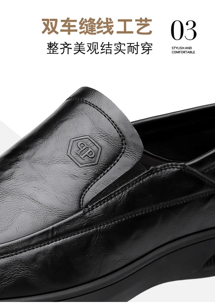 2026 Spring Business Casual Shoes for Men Solid Color New Designer Half Slippers Shoes Male Fashion Soft Sole Leather Shoe Man