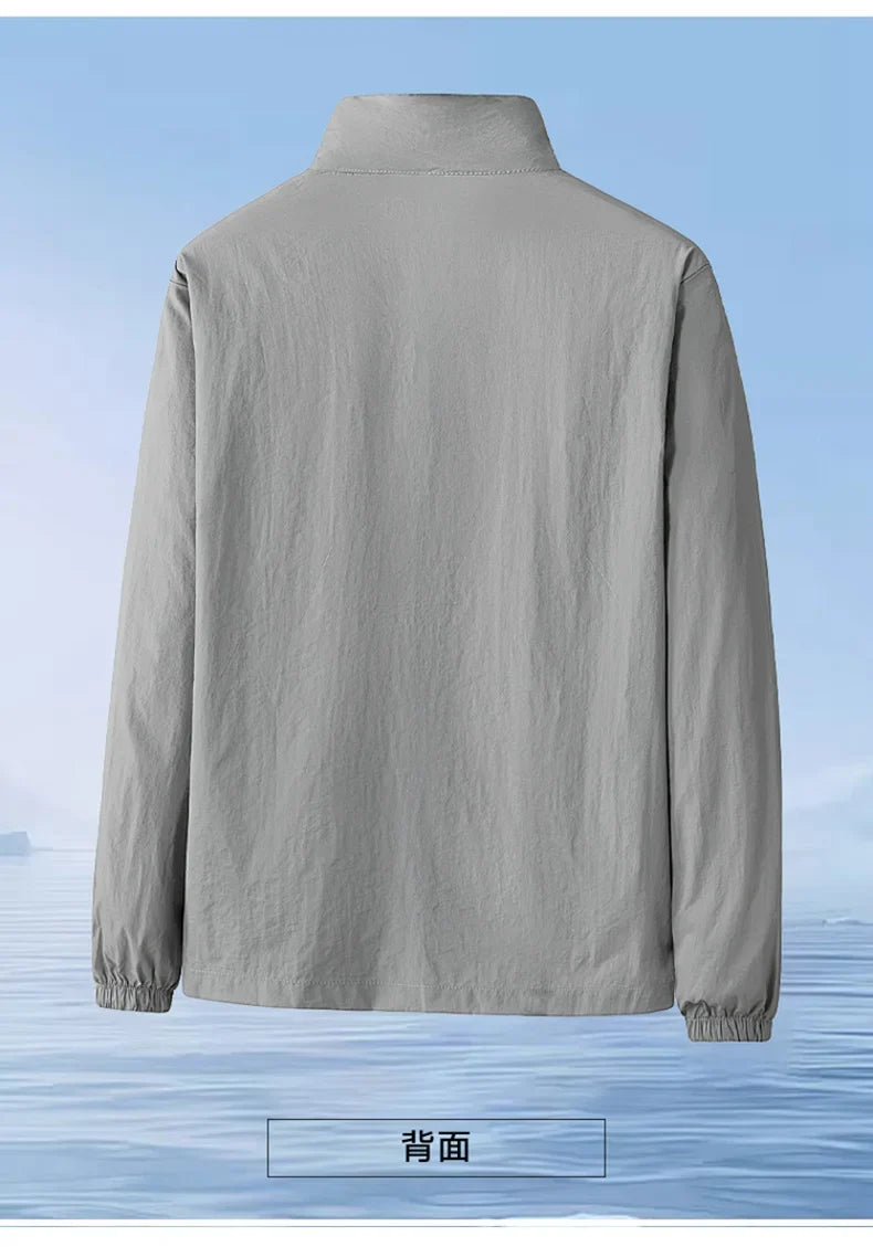 Oversize 7XL 8XL Summer UV Sun Protection Light Jacket Men Outwear Sport Cycling Hiking Fishing Coat Men Resistant Skin Clothing