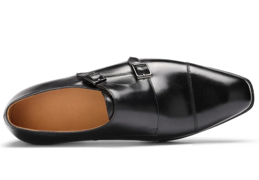 Men's Monk Strap Formal Leather Slip-On Oxfords Designer Party Wedding Dress Shoes