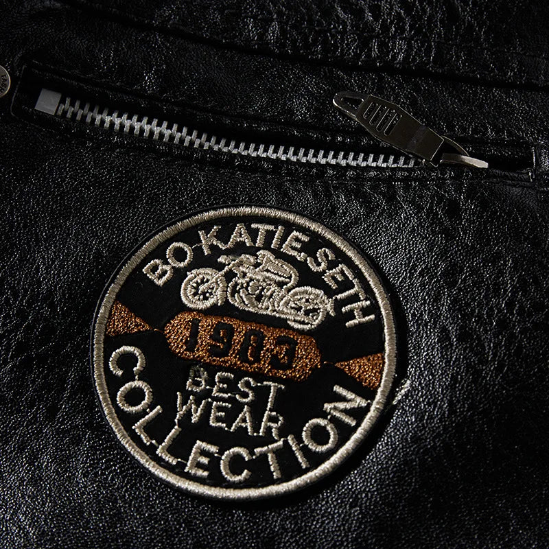 New Men's Winter Men High Quality Fashion Fleece Lining Coat Leather Jacket Motorcycle Style Casual Jackets Black Warm Overcoat