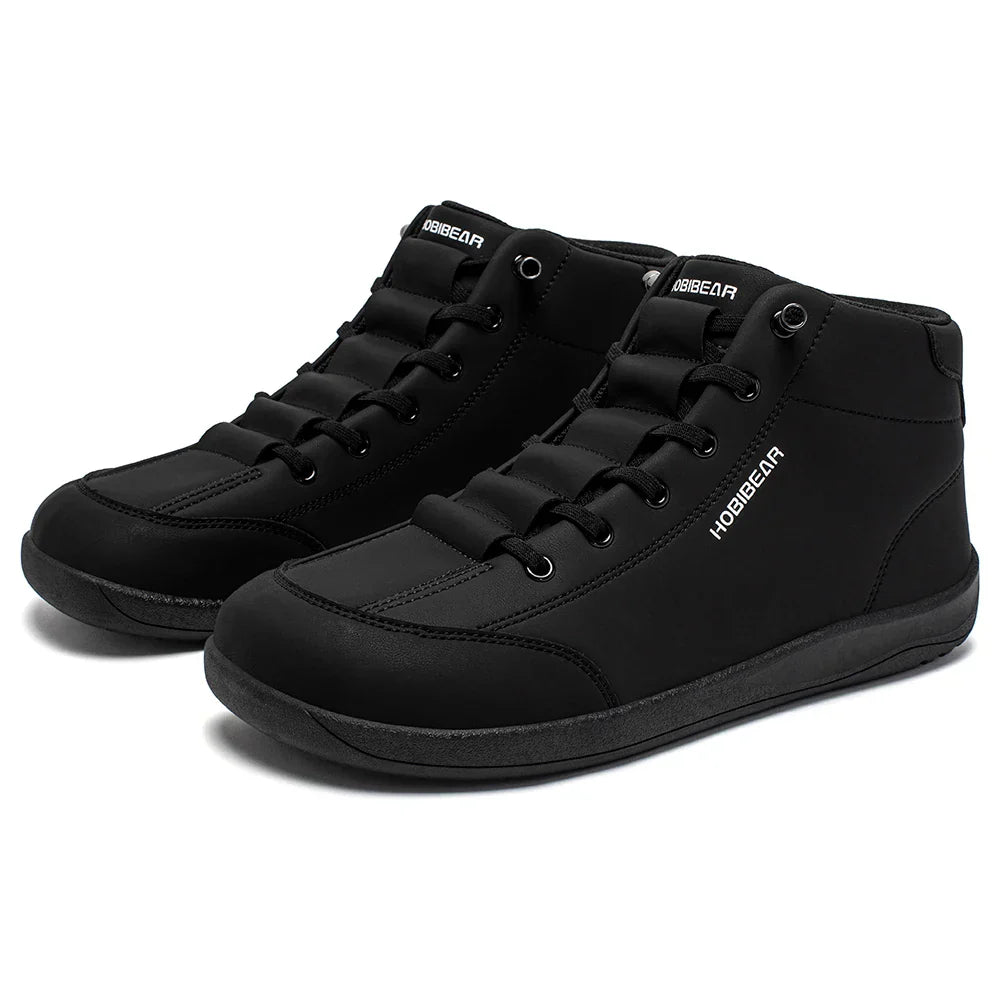 Mid Top Barefoot Shoes Mens Womens Wide Toe Ankle Boots Outdoor Non-Slip Artificial Leather Shoes