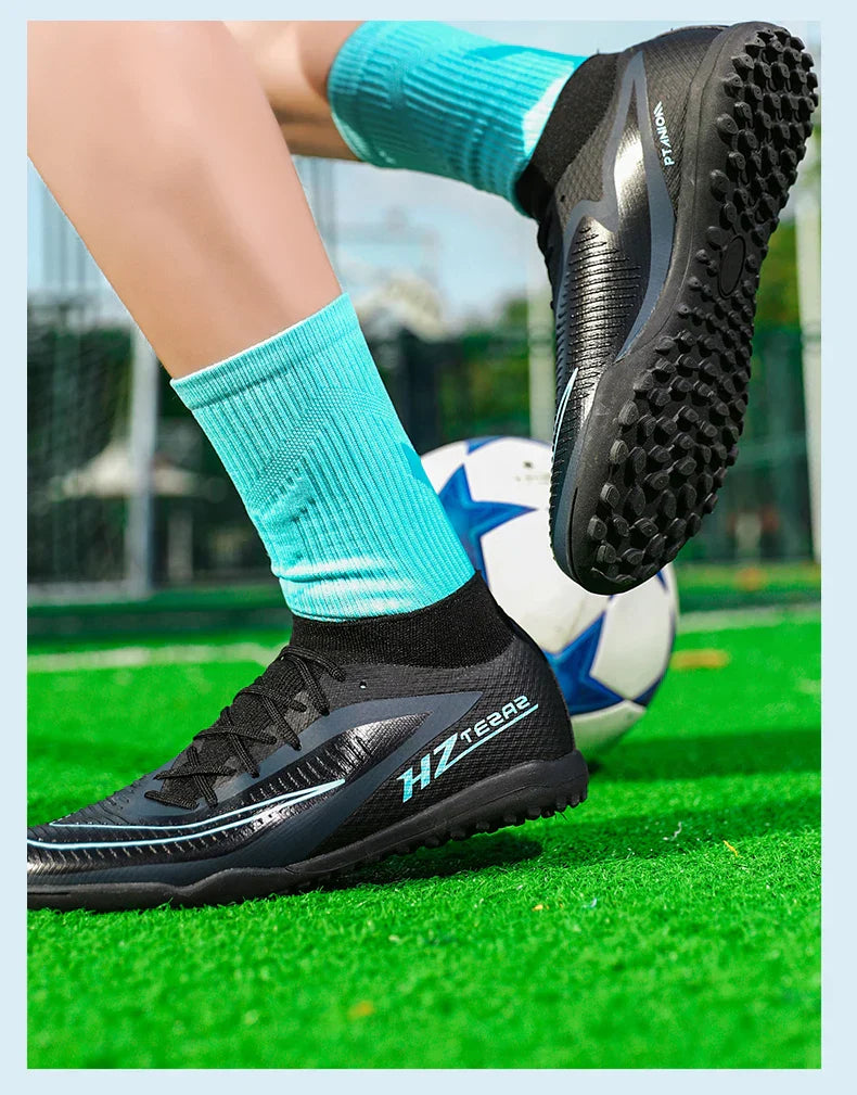 New Men Soccer Shoes Sport Boys Breathable Cleats Adult Outdoor Football Boots Training Long Spikes Non Slip Match Comfortable
