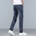 Brand Clothing Spring Summer Slim Men's Jeans Casual Breathable Cotton Fabric Stretch Denim Pants Blue Trousers Male Plus Size