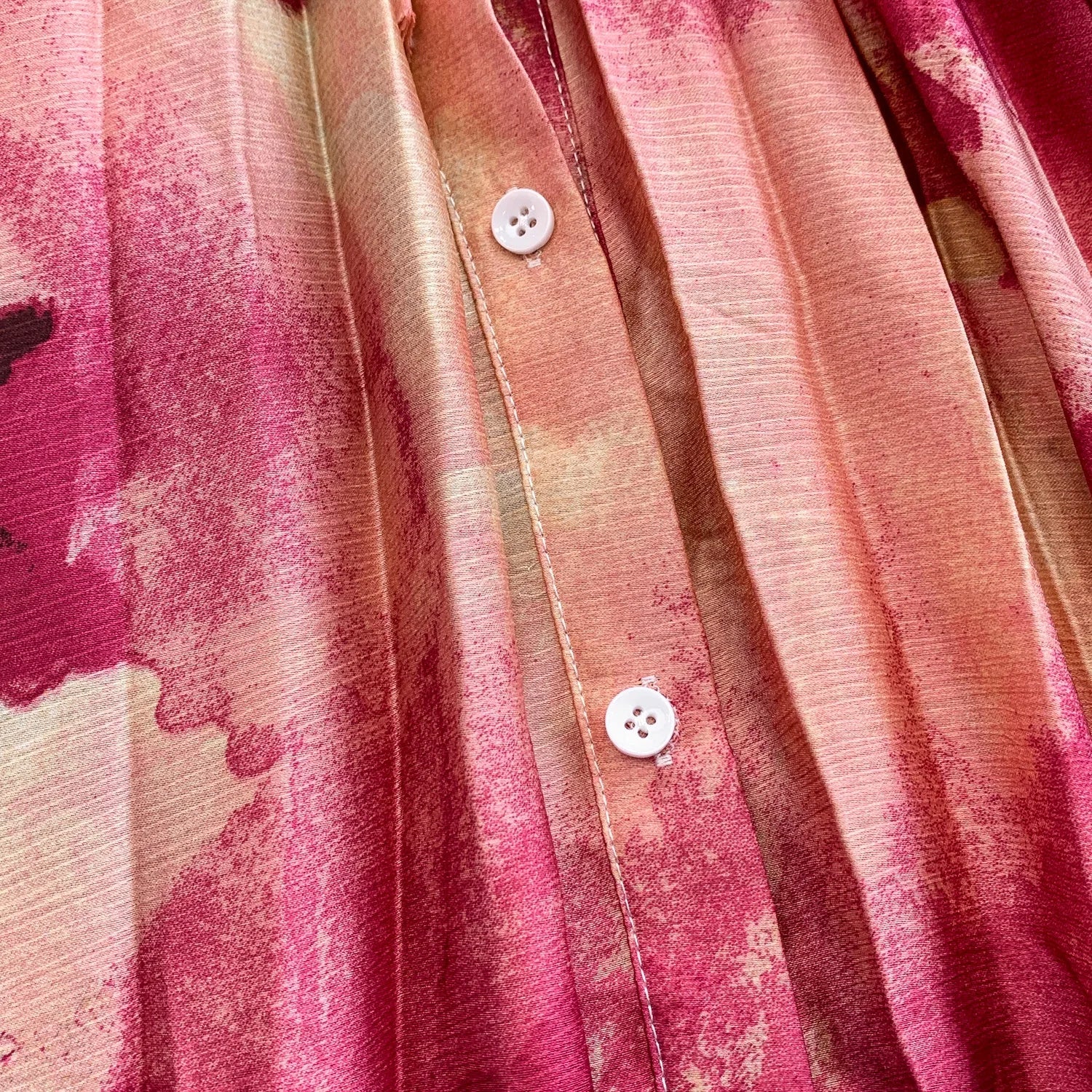 Printed round Ne Lantern Sve Dr Women's Single Button Waist Cinch Maxi Skirt Long Dr Commute Sle Autumn