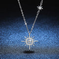 Real Moissanite Diamond Hexagram Pendant Necklace For Women Men 100% 925 Sterling Silver Sun Flower Party Fine Jewelry Gift