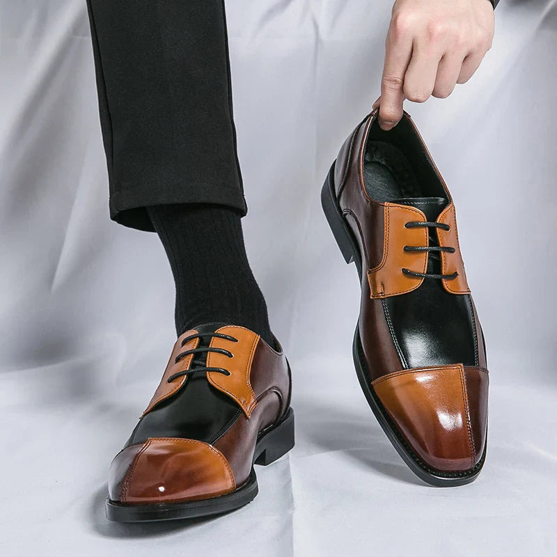 Handmade Men's Wingtip Oxford Shoes Black Groom Wedding Shoes Men's Formal Leather Shoes Classic Business Formal Men's Prom Shoe