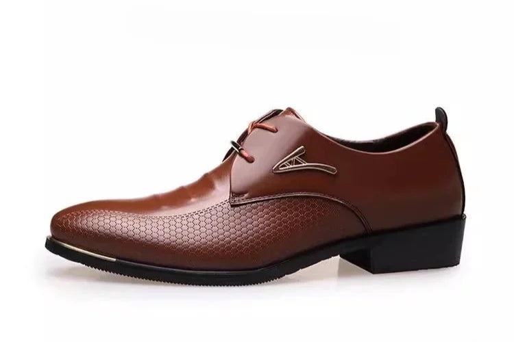 Brown Business Social Shoe Male Black Men's Formal Shoes Party Leather Casual Suit 2025 Trend Elegant and Classic Official New