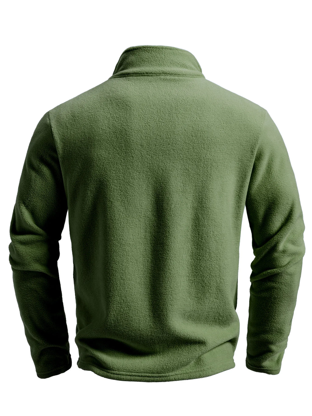 Men's Spring and Autumn Solid Color Fleece Warm Top, Comfortable Zippered Cardigan for Men's Outdoor Leisure