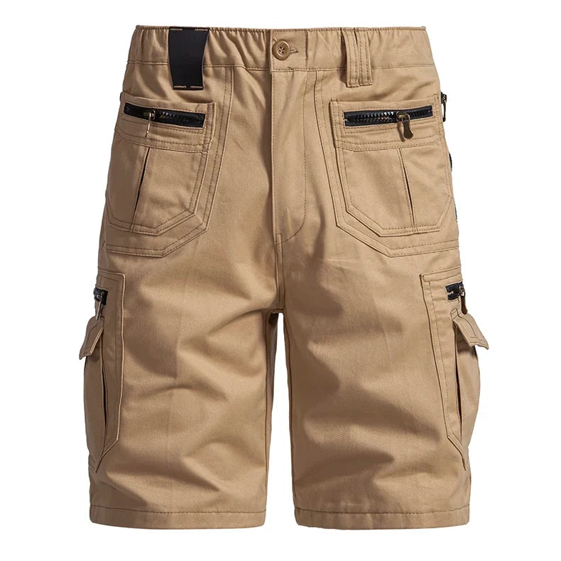 Men's Large Size Loose Casual Shorts Fashion Trendy Versatile Cotton Shorts Elastic Waist Summer Work Shorts