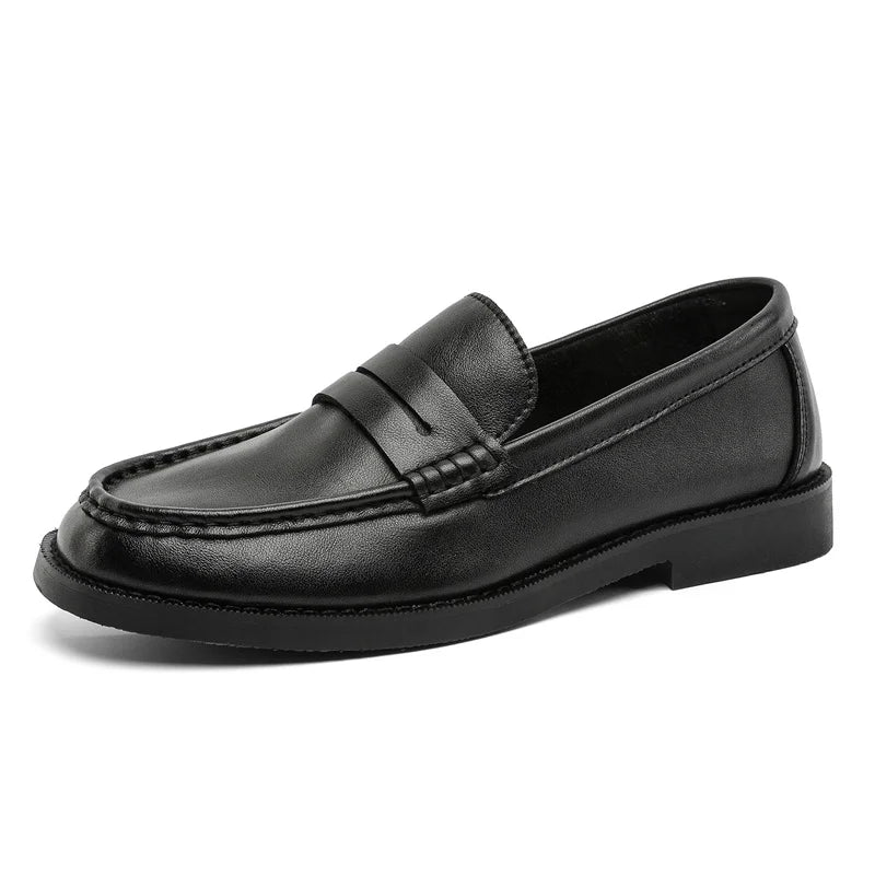 Handmade Mens Leather Loafers Non Slip Slip on Walking Flats Breathable Outdoor Casual Shoes for Man Work Office Driving Shoes