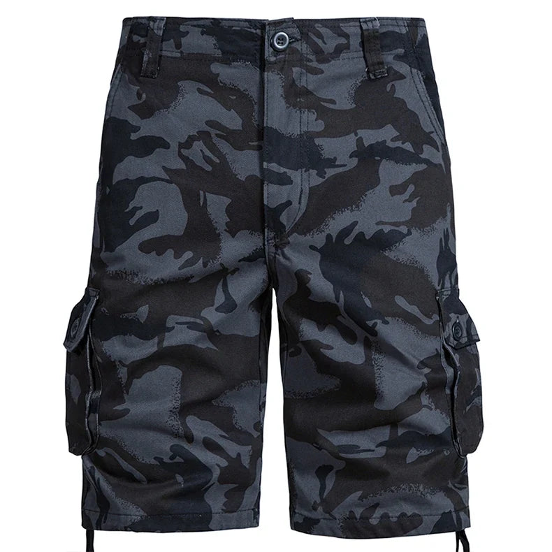 Men's Camo Shorts Summer Casual Half Pants Camouflage Outdoor Sports Short Pants Side Pocket Cotton Breathable Shorts