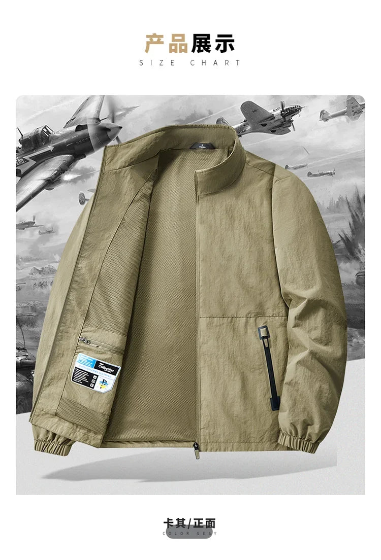 8XL Men Outdoor Jacket Autumn Winter Jacket Hiking Camping Windbreaker Plus Size Spring Oversized Outwear Hooded Coat