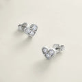 D Vvs1 3mm Cute Moissanite Stud Earrings for Women Elegant Heart Shape Ear S925 Sterling Silver Jewelry Birthday Gifts