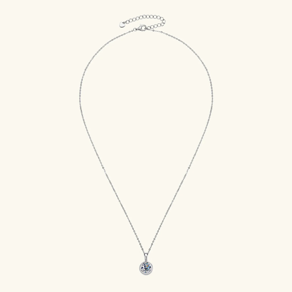 GRA Certified 2CT Moissanite Pendant Necklaces 925 Sterling Silver Solitaire Necklace Chain For Women Jewellry Gift