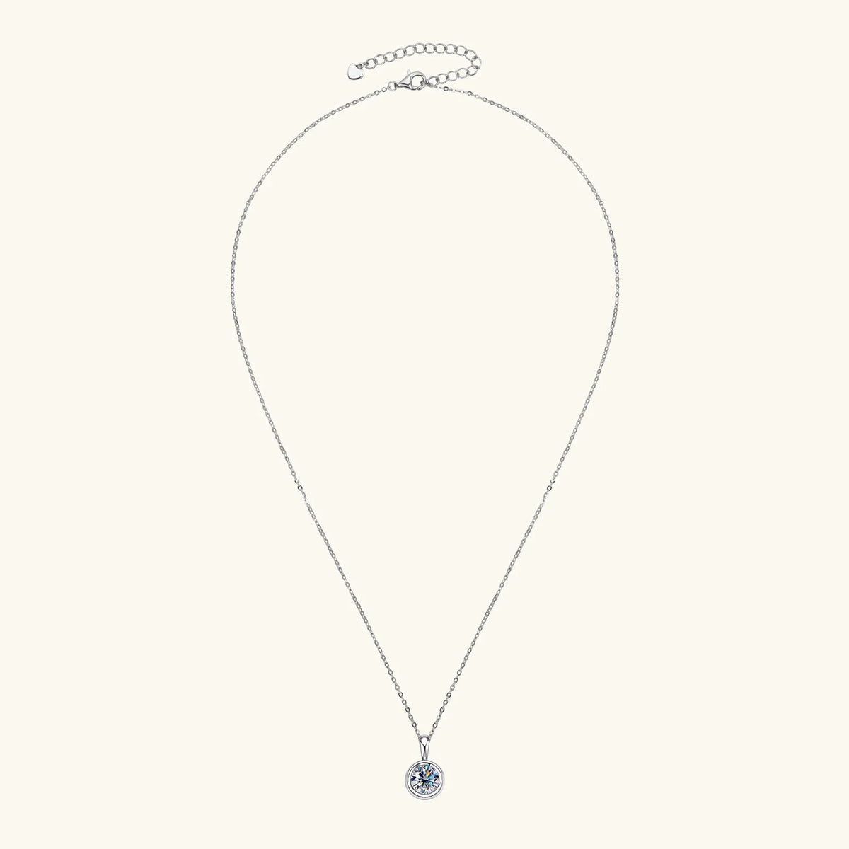 GRA Certified 2CT Moissanite Pendant Necklaces 925 Sterling Silver Solitaire Necklace Chain For Women Jewellry Gift
