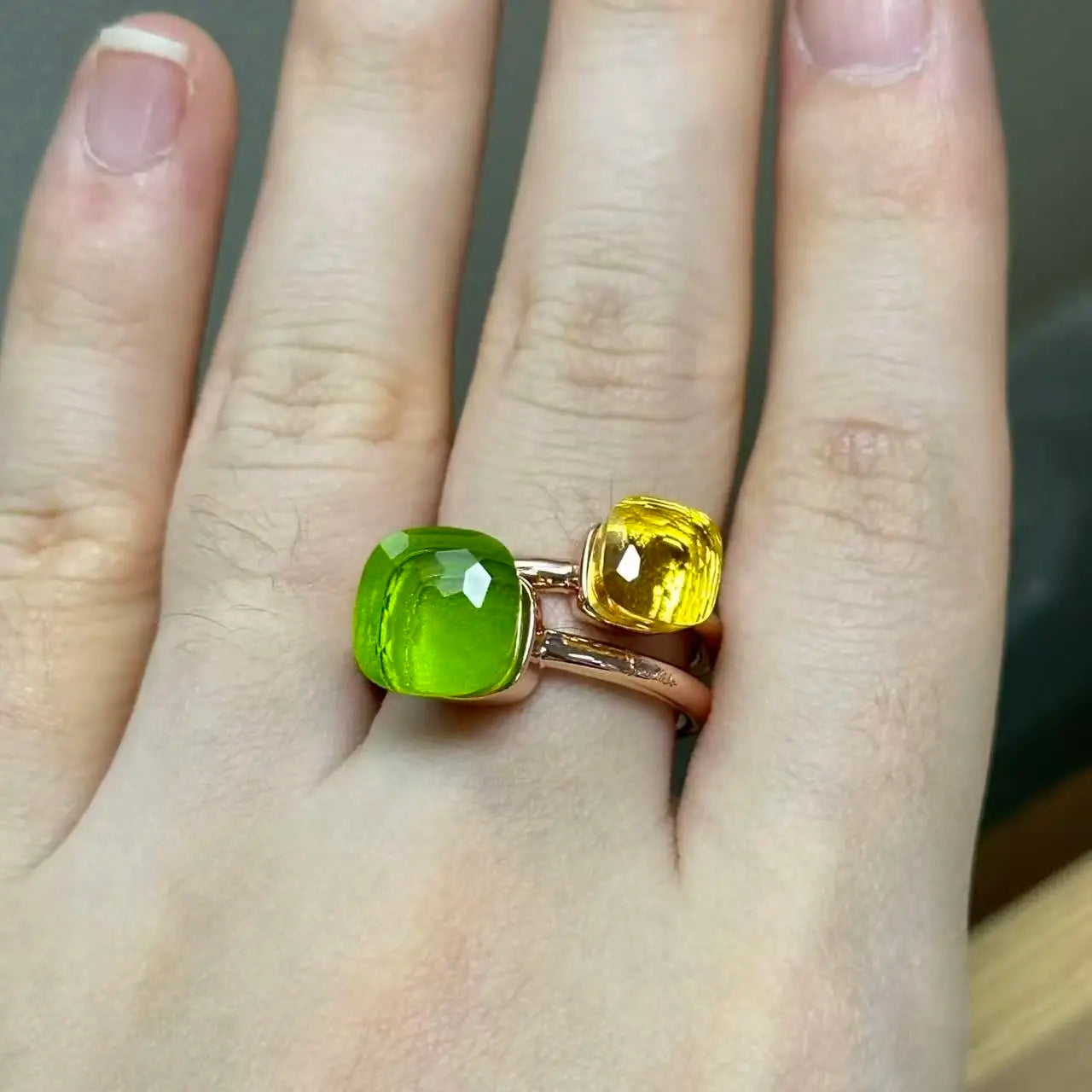 Classic and Petite Ring Set for Women Colorful Cyrstal Fashion Jewelry Gift Vanlentine's Day