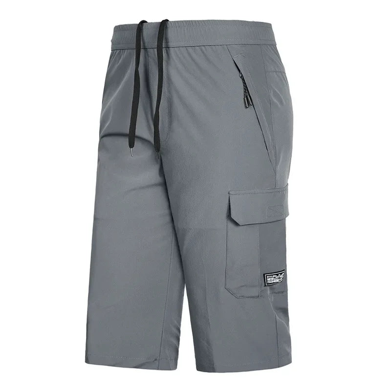 Mens Summer Shorts 2024 Large Size 5xl 6XL 7XL 8XL Quick Dry Breeches Bermuda Male Elastic Stretch Zipper Pocket Long Short Men