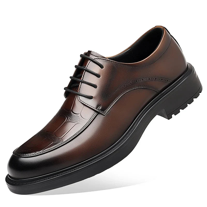 Fashion Men's Oxford Office Shoes High Quality Casual Leather Round ToeFlat Designer Business Dress Shoes Outdoor Walking Shoes