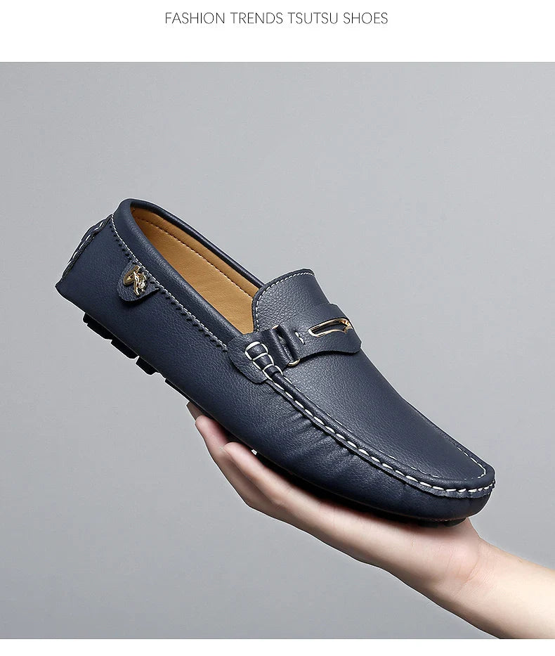 Formal Italian Shoes Men Handmade Leather Loafer Driving Flats Slip-on Casual Shoes Luxury Comfy Moccasins Dress Shoes for Men