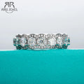 4mm 5.5cttw D Color Moissanite Wedding Band Ring 925 Sterling Silver Eternity Band  Rings For Women Jewelry Wholesale