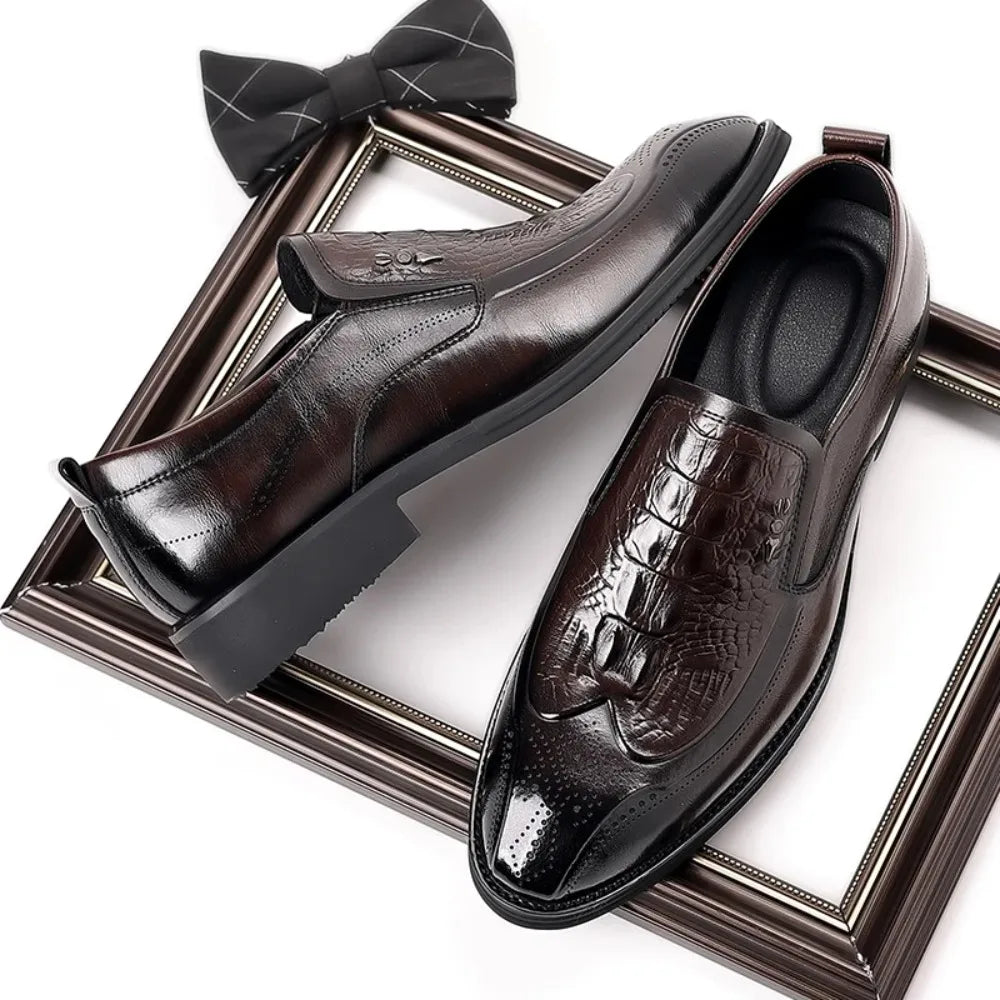Leather Shoes For Man Genuine Leather Casual Shoes Fashion Business Oxford Shoes High Quality Designer Work Shoes