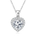 2ct D Color Moissanite Love Heart Pendant Necklaces 925 Sterling Silver Necklace Chains for Women Wedding Jewelry Gift