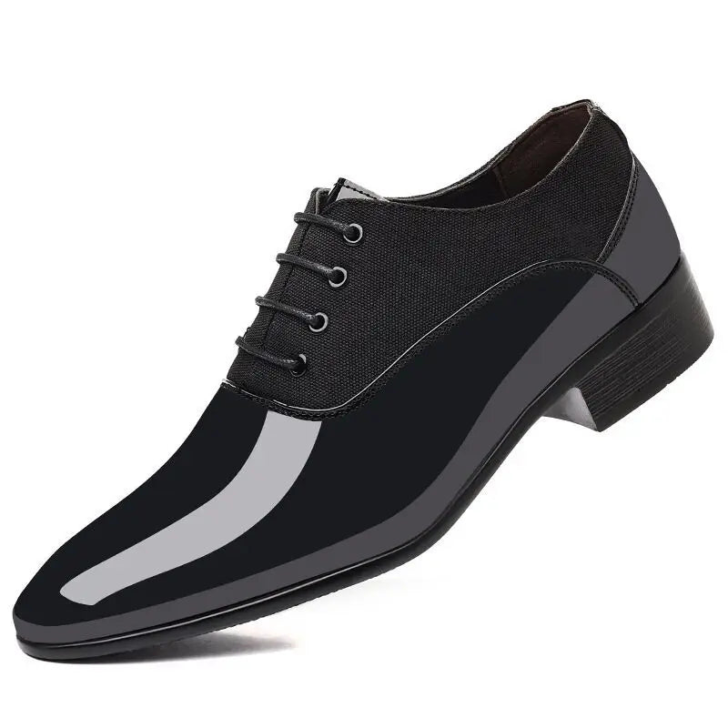 Patent Leather Pointed Toe Social Shoe for Men Spring Autumn Gentleman Office Low Price Luxury Designer Official Dress Shoes Man