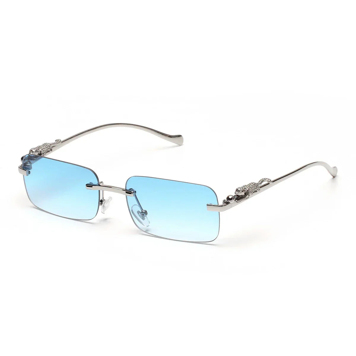 rimless sunglasses UV400 fashion square metal glasses for men women designer man's brand sun glasses shades for outdoor