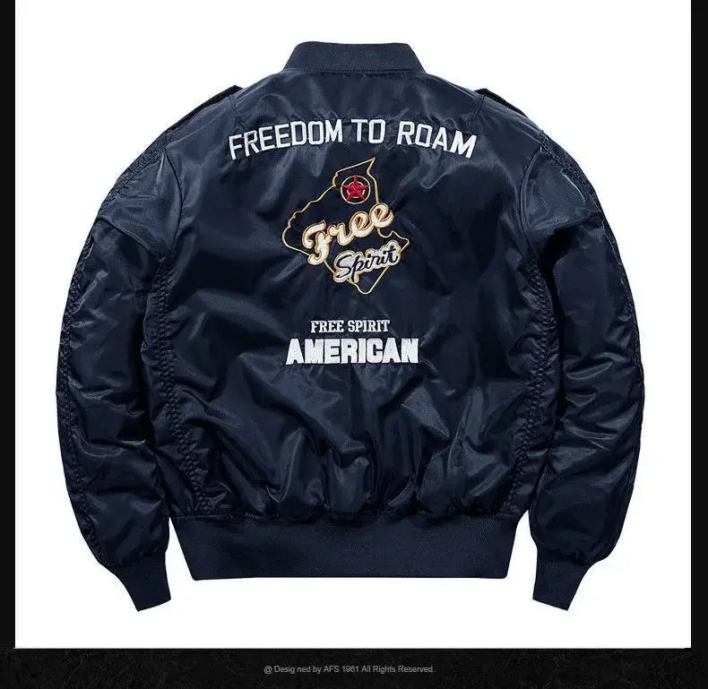 Winter Hip Hop Thick Warm Jacket Men High Quality Military Motorcycle Ma-1 Aviator Pilot Coats Male Baseball Bomber Jacket