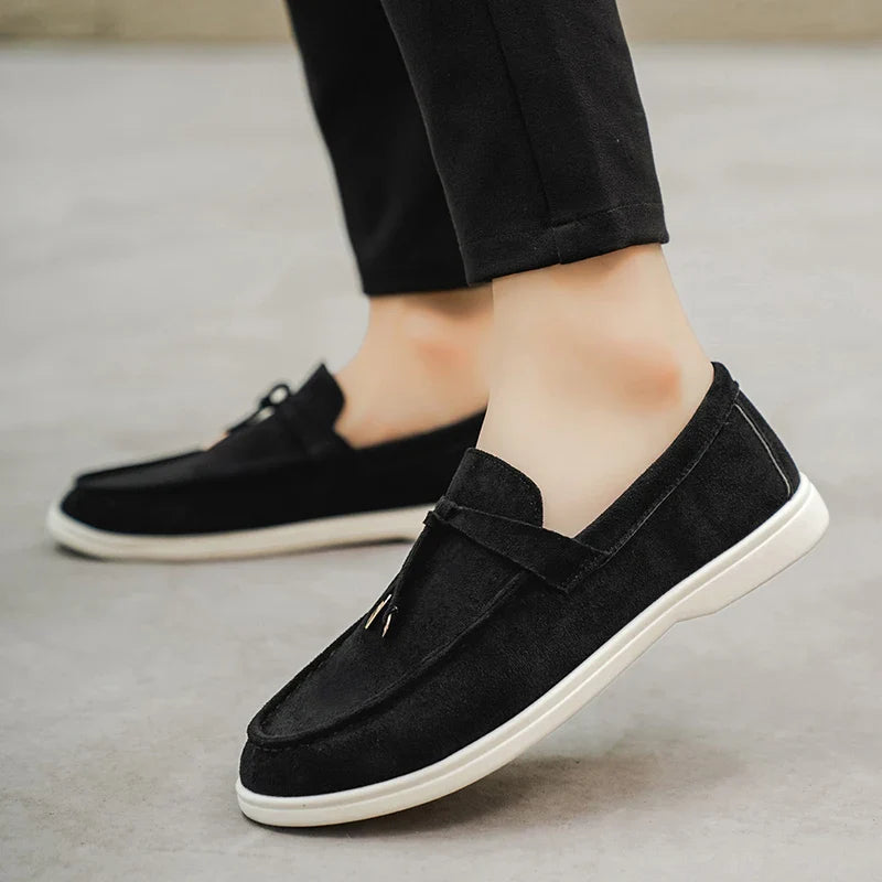 Men’s Suede Casual Loafers – Slip-On Soft Sole Shoes for Everyday Comfort
