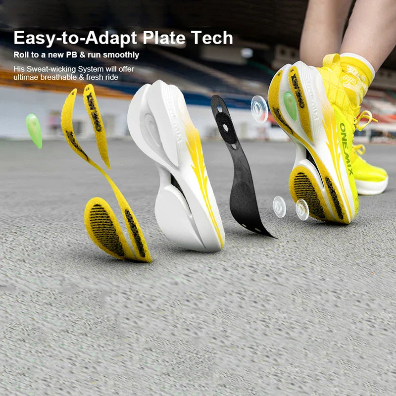 Carbon Plate Marathon Running Racing Shoes Professional Stable Support Shock-relief Ultra-light Rebound Sport Sneakers